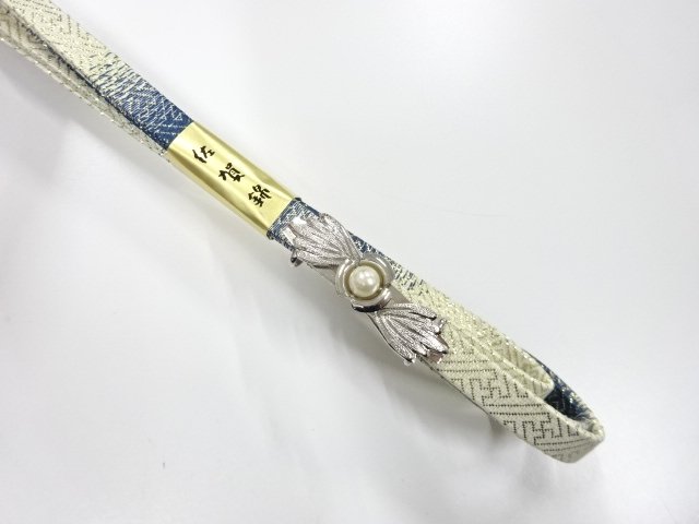  未使用品　パール帯留め　佐賀錦帯締めセット